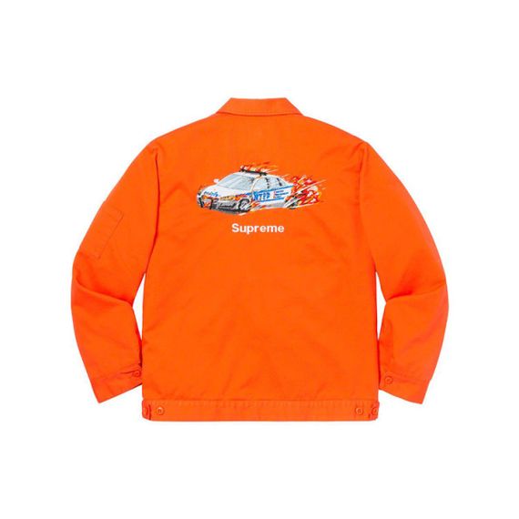 Supreme FW19 Week 2 Cop Car Embroidered Work Jacket