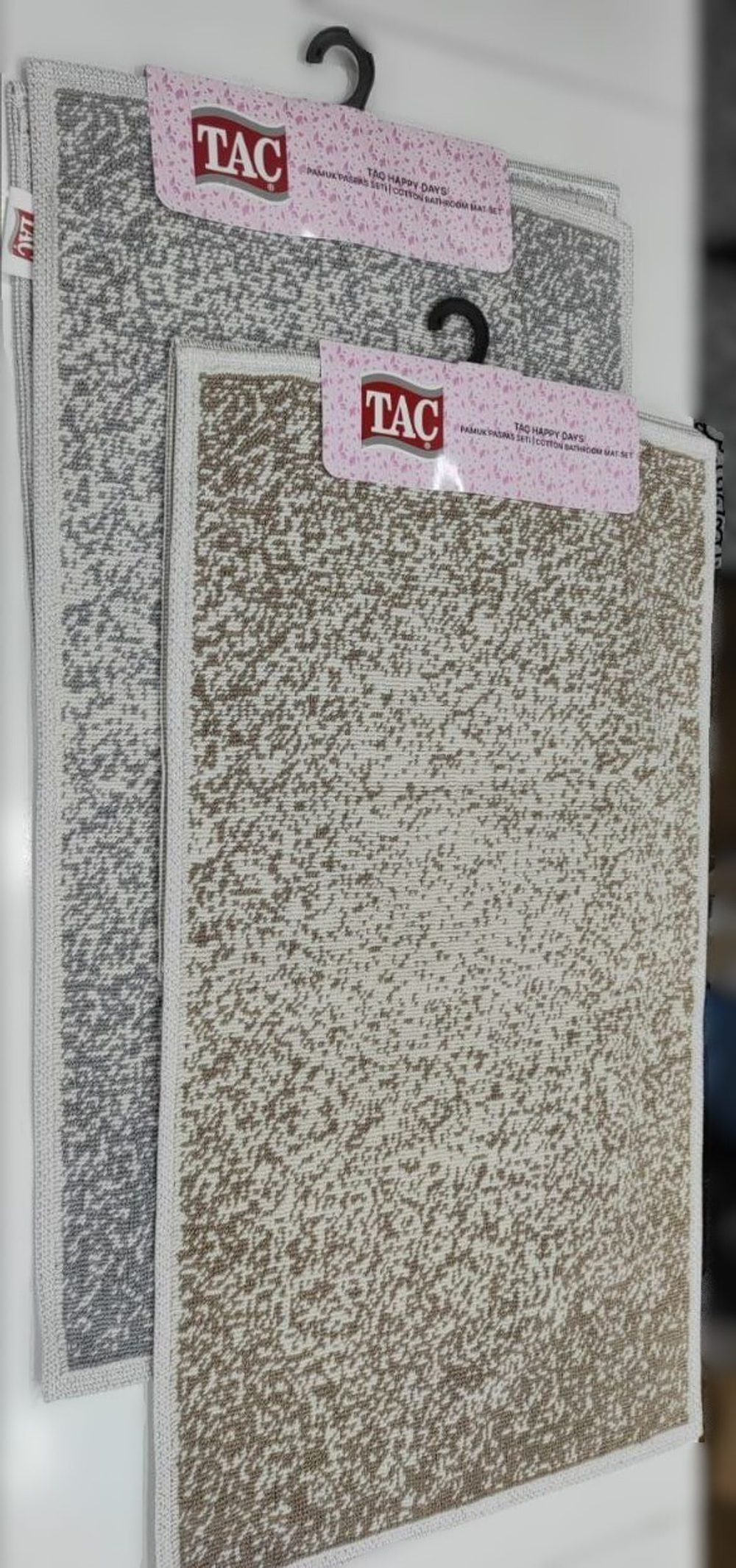 Набор ковриков ТАЧ (хлопок 100%) "GRANITE" 60*100 см + 50*60 см (цвета в ассортименте)