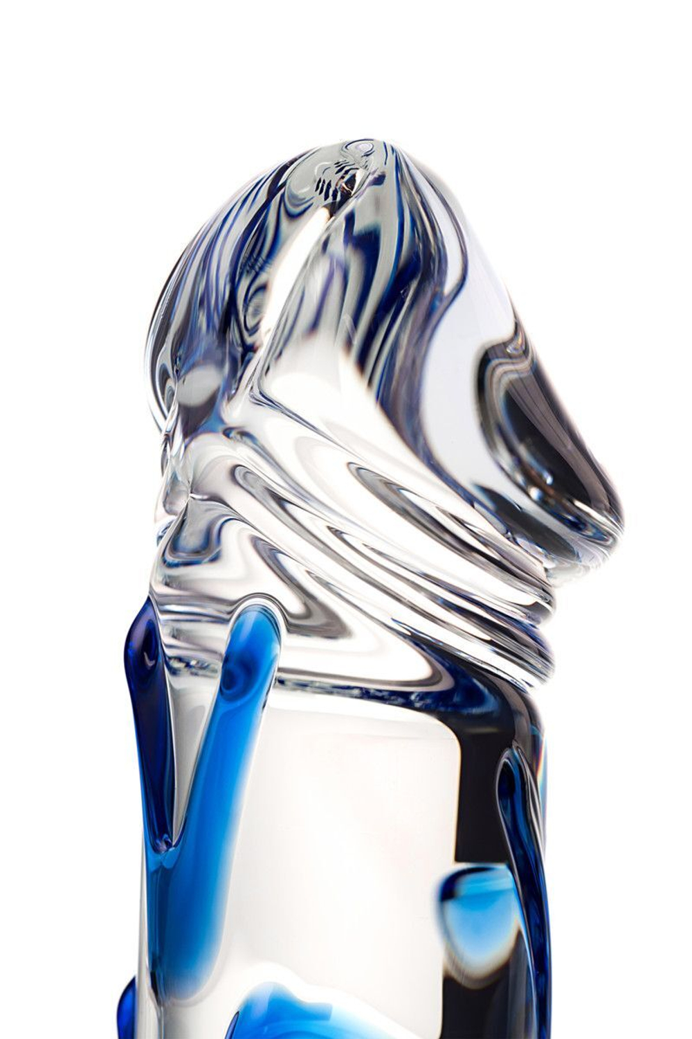 Соблазнительный стеклянный фаллос - 17 см. (Цвет: прозрачный)