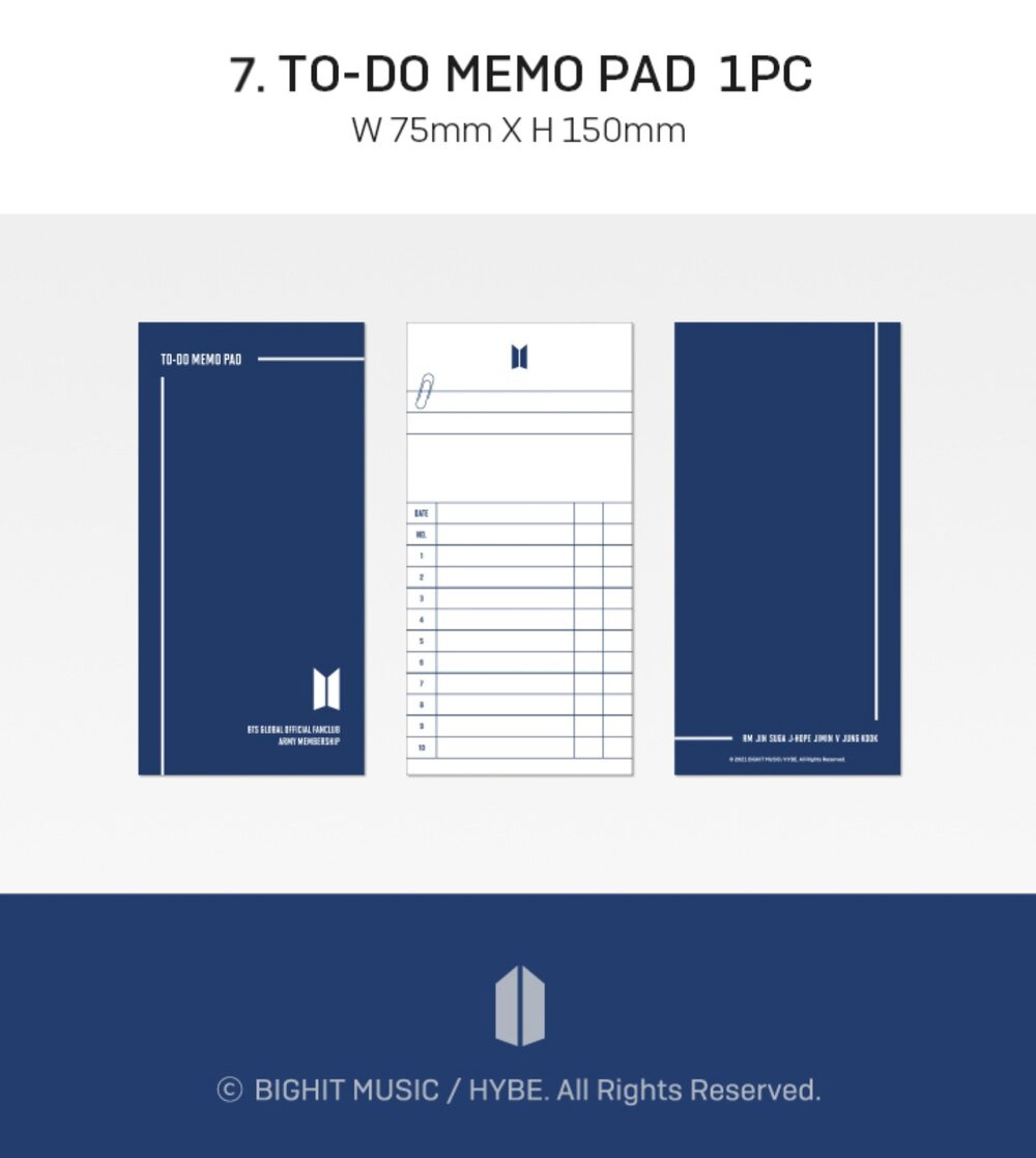 BTS - 8th Term ARMY Membership Kit Office Life Concept
