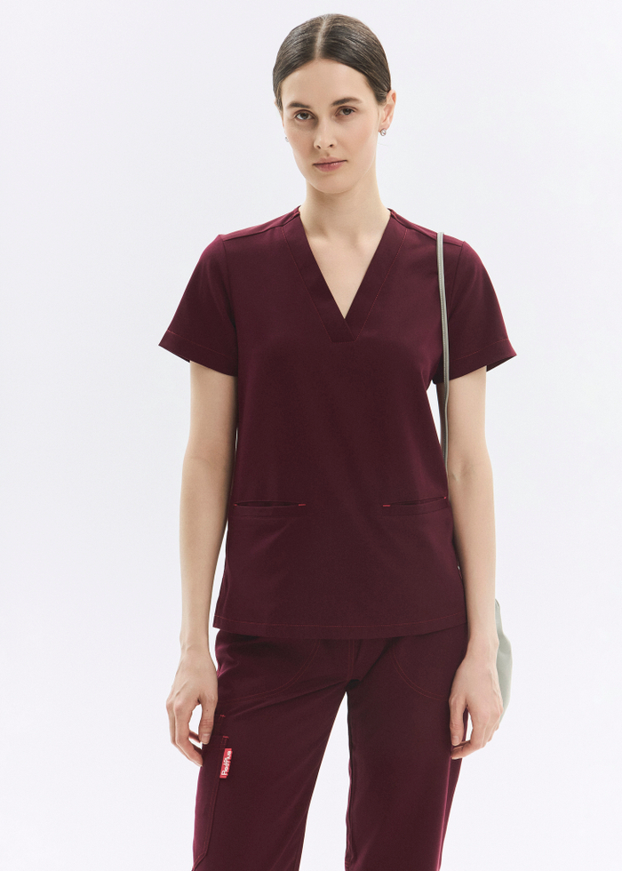 Топ медицинский женский Лаконико,бордо