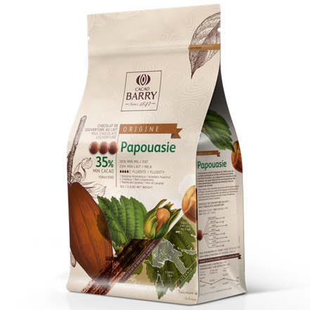 Шоколад Cacao Barry Papouasie 35,8%, молочый кувертюр, 1 кг