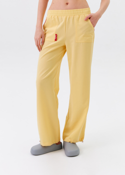 Брюки свободные медицинские женские Йошо, цитрин