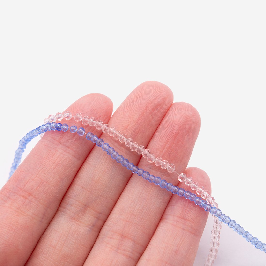 Хрустальные бусины, оттенок "Голубой", 2,3*1,5мм, мини-рондель