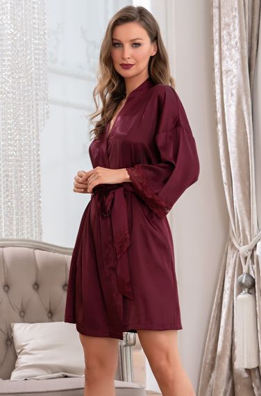 Халат женский MIA Amore VICTORIA ВИКТОРИЯ 7105 бордо