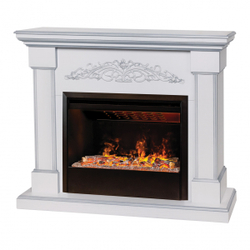 Электрокамин RealFlame Ofelia 26 WT дуб белый с серебряной патиной с очагом Helios 26 SBG