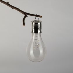 Светильник уличный ЭРА ERASF23-27 Груша сталь на солнечной батарее 7,5x7,5x15 см 1 LED