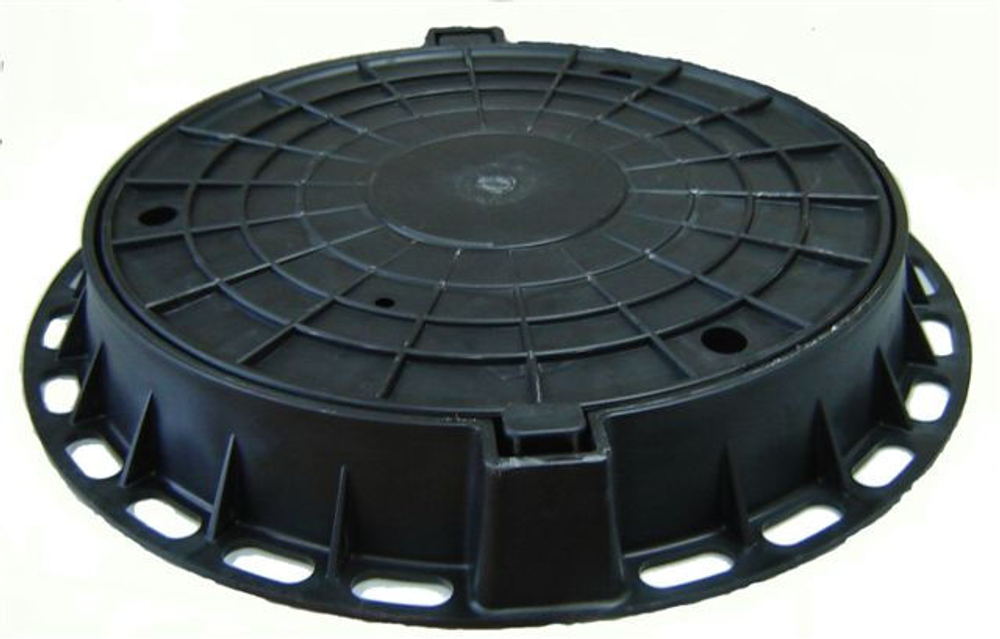 Люк полимерно-песчанный тип Л Садовый 1,5т черный