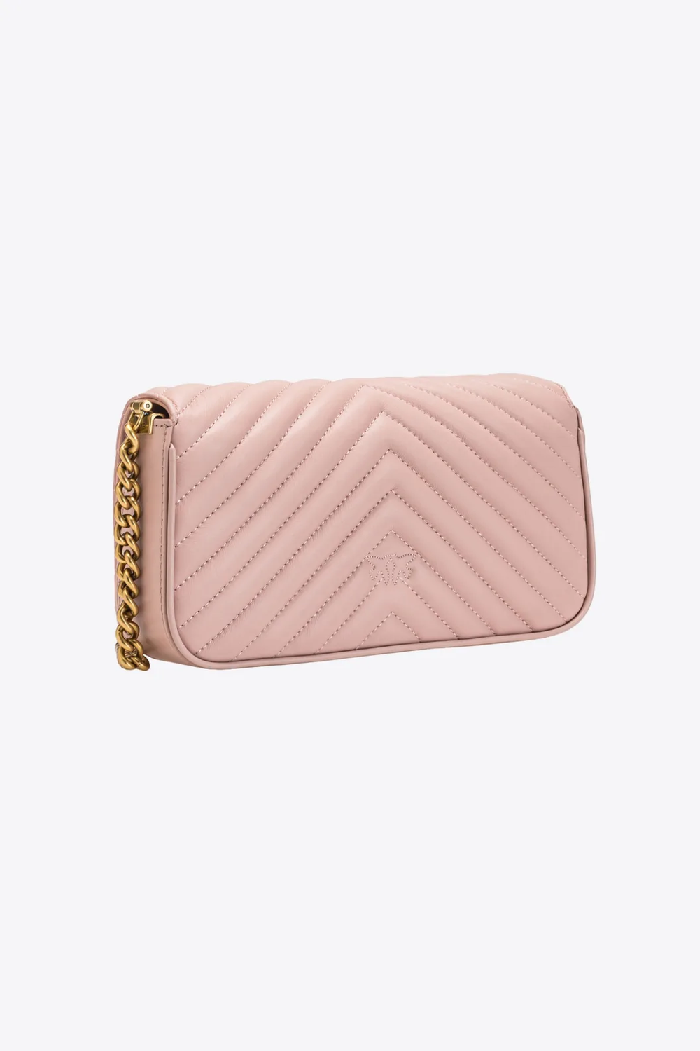 MINI LOVE BAG CLICK BAGUETTE CHEVRON – dusty pink-antique gold