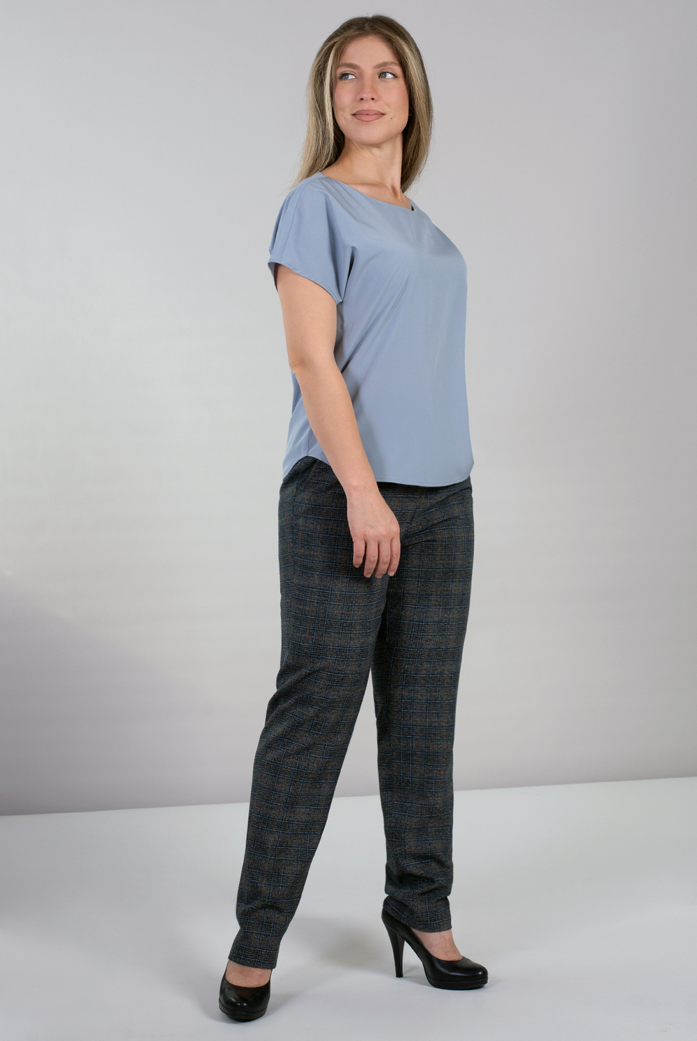 Блузка женская 3256ЗПк, серый #176Св093256зпк