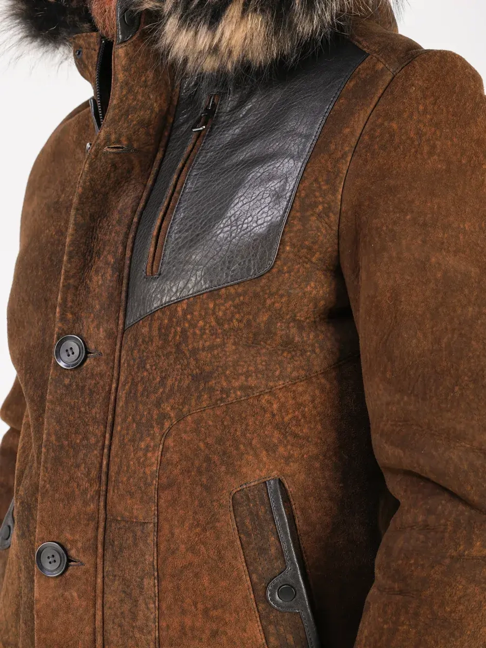 Дубленка натуральная куртка зимняя с капюшоном