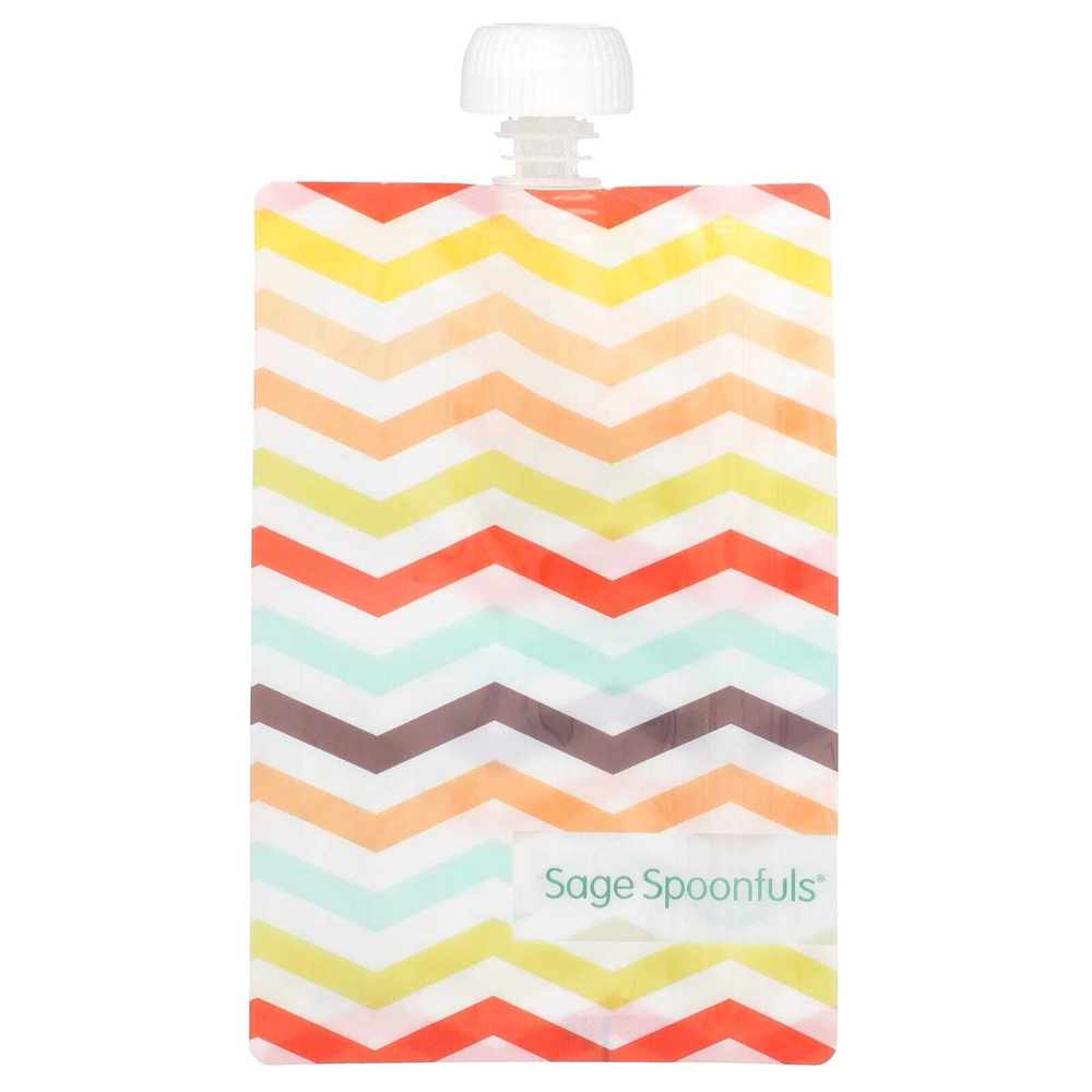 Sage Spoonfuls, Многоразовые пакетики для еды, от 4 месяцев, 6 упаковок