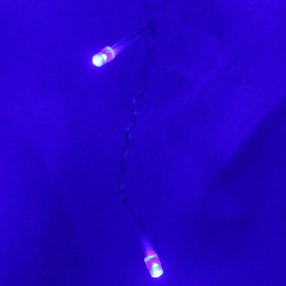 Гирлянда для дома БАХРОМА «Мерцание» ш1,5м* в30/50см 48 ламп LED, прозрачн.провод, авторежим, IP-20, Синий