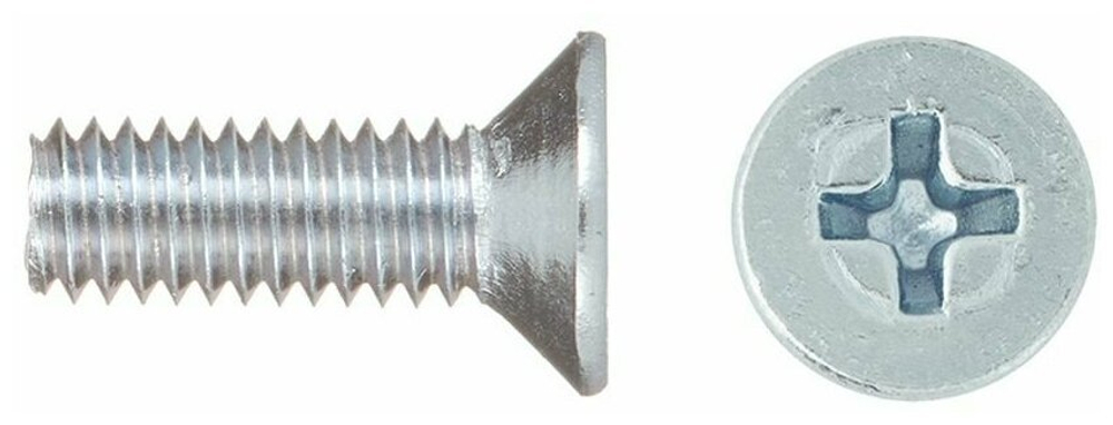 ВИНТ СТРОЙБАТ С ПОТАЙНОЙ ГОЛОВКОЙ ОЦИНК DIN 965 М 4Х12 16ШТ