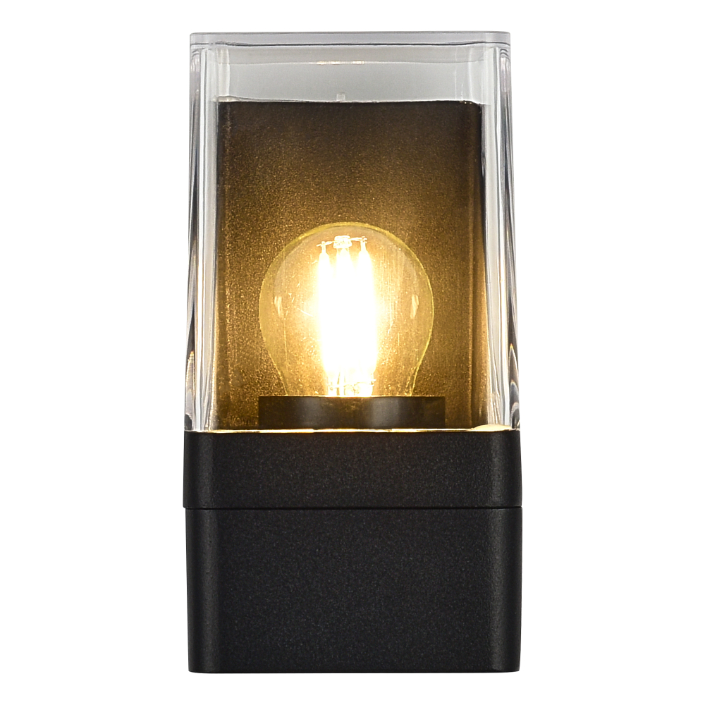 SL9016.401.01 Светильник уличный настенный ST-Luce черный/черный E27 1*15W SLIDE