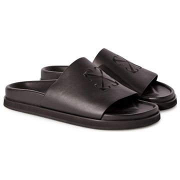 Off-White Leather Slide 'Black'