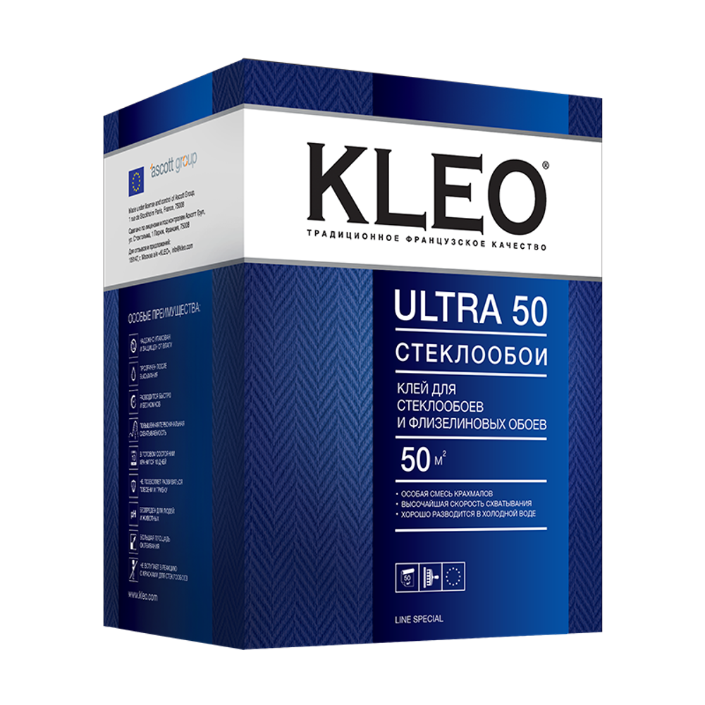 Клей для стеклообоев (всех типов обоев) KLEO ULTRA 50