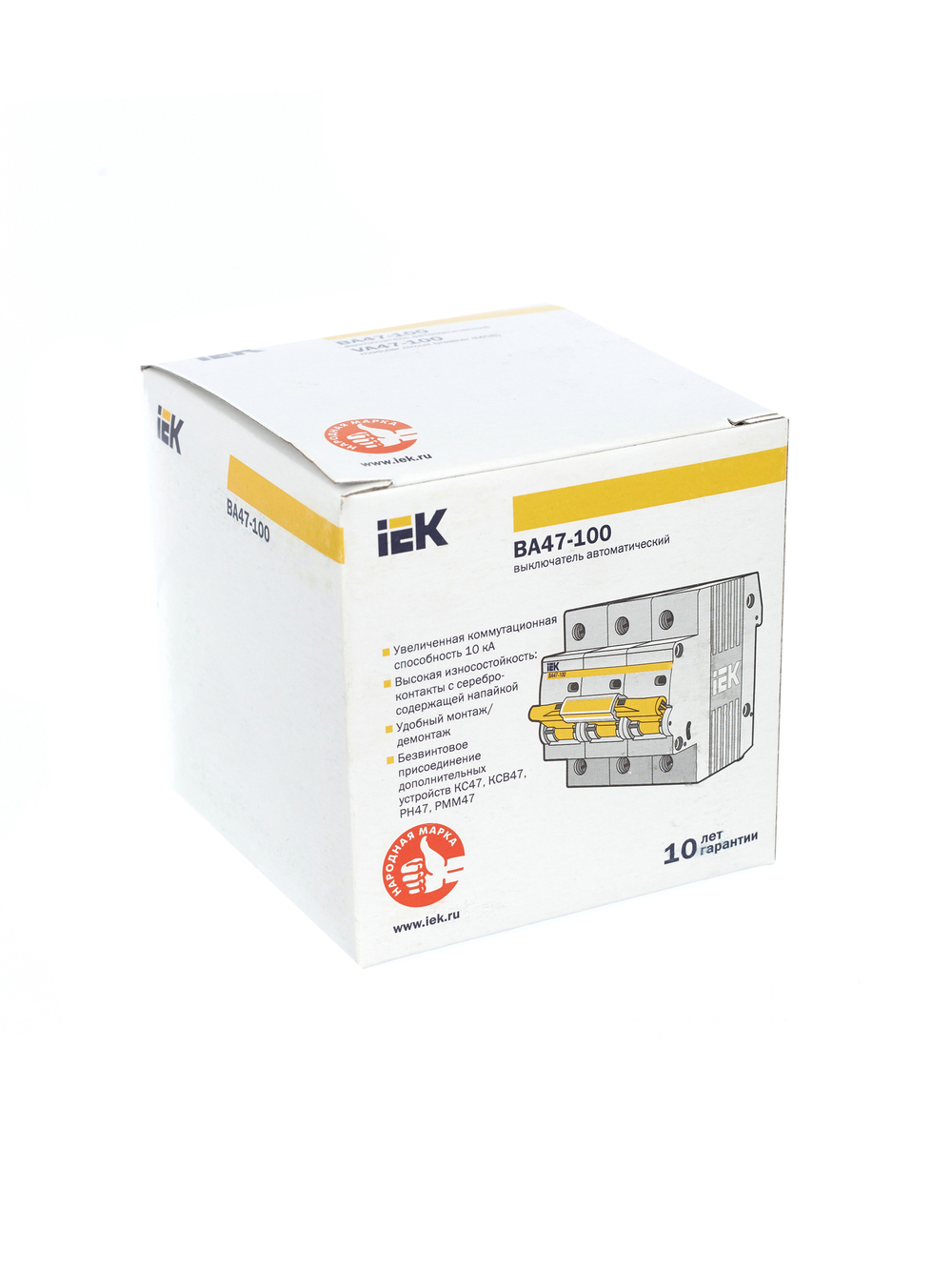 KARAT Автоматический выключатель ВА47-100 3P C 80А 10кА IEK