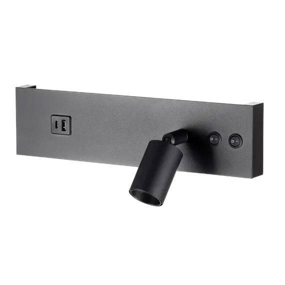 CL704461 Декарт Черный Св-к Настенный с USB