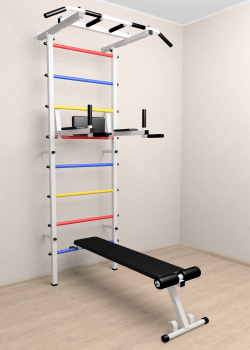Шведская стенка Sv Pro 804 (Турник Pro/Брусья/стойка/Скамья)