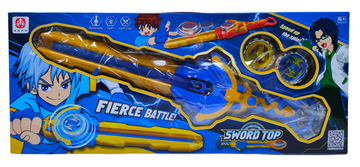 Игровой набор батл BB " Меч-запуск + волчки " синий / красный в ассорт.