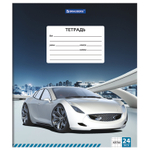Тетрадь 24 л. BRAUBERG клетка обложка картон DRIVE CAR (36 штук в упаковке)