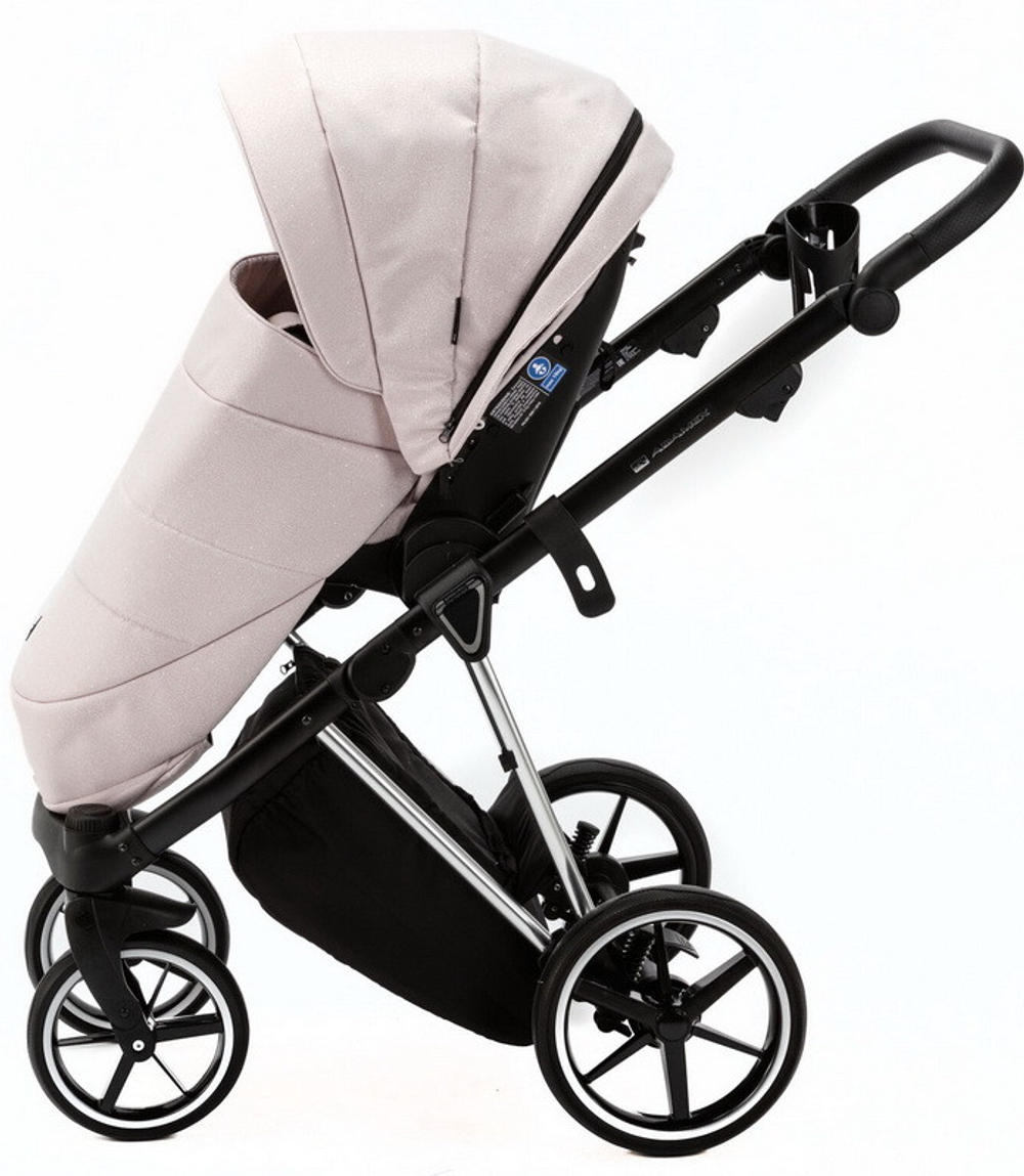 Детская коляска Adamex Belissa Special Edition 2 в 1 B-PS590 (РОЗ С БЛЁСТ ХРОМ.РАМ)