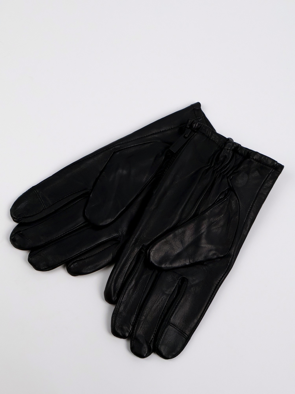 Перчатки Calvin Klein Side Zip Leather Gloves Black Beauty