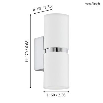 Бра 2*GU10 95368 белый/хром PASSA Eglo