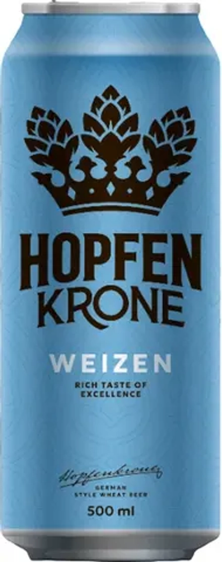 Пиво Хопфенкроне Вайцен / Hopfenkrone Weizen 0.5 - банка