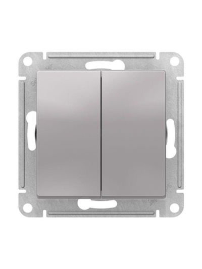 Переключатель перекрестный 2-кл. AtlasDesign 2хсх.7 10АХ механизм алюм. SE ATN000373