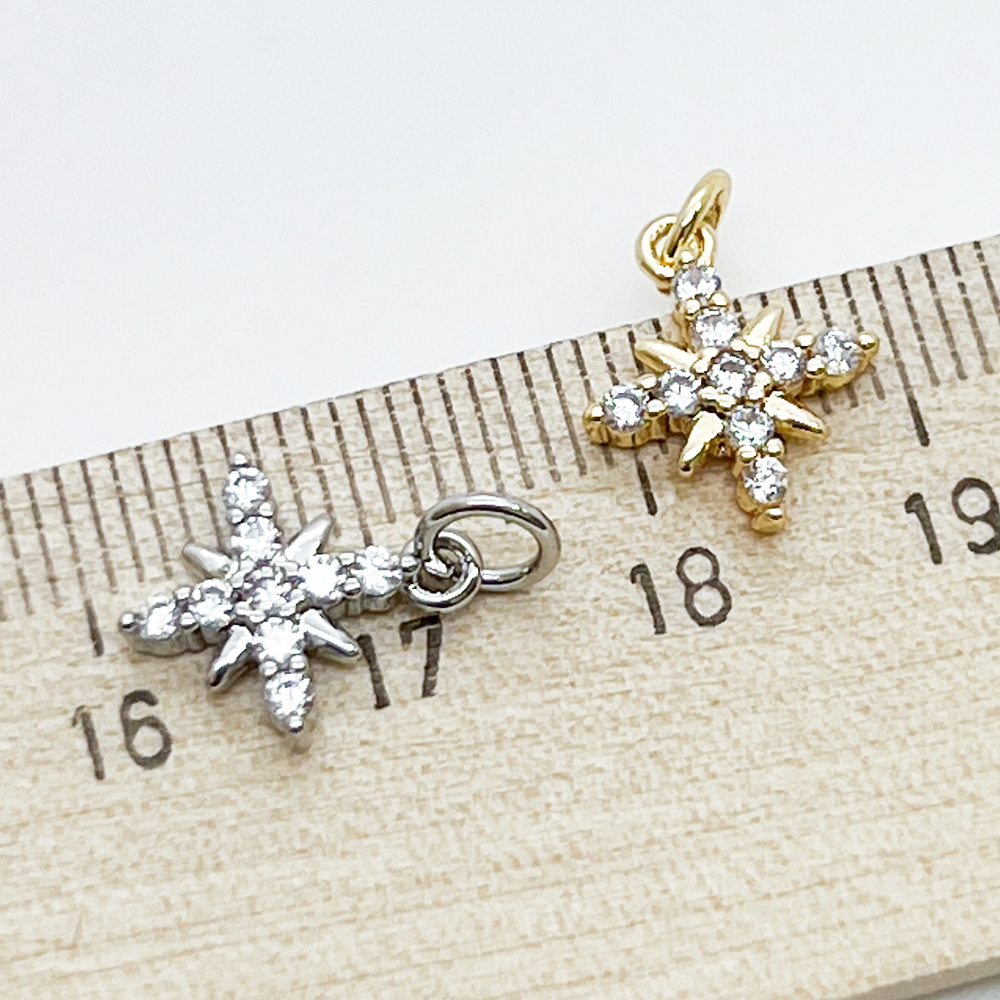 Подвеска Звезда, цвет серебро, размер 12*10 мм, цена за 1 шт