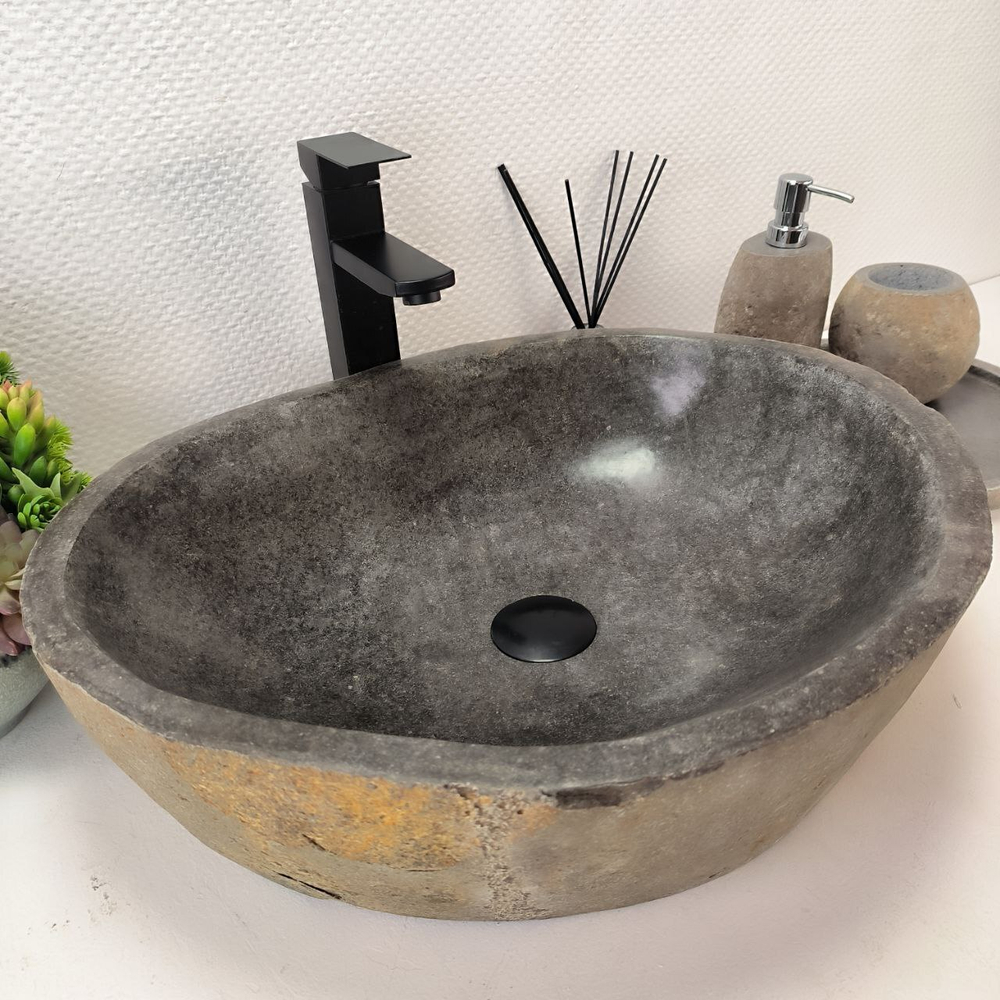 Раковина из речного камня RS-63426 (54*44*14) 0123