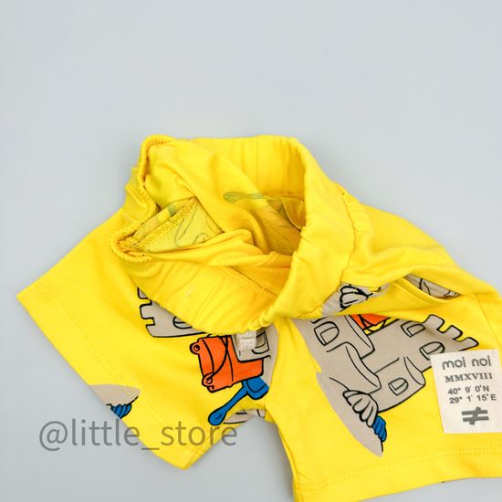 Шорты из футера (тонкого) Moi Noi, Замки из песка на желтом