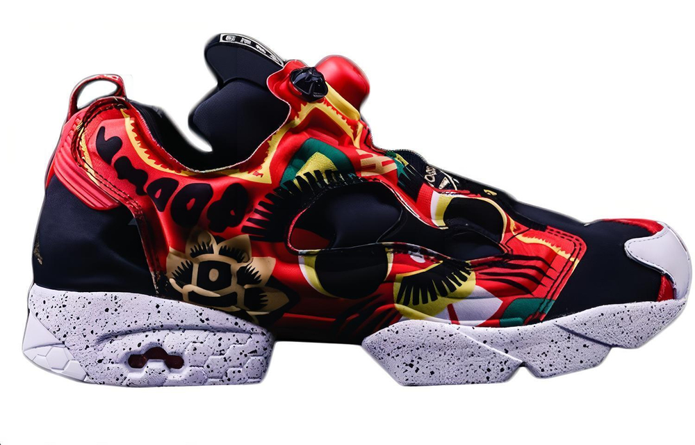 Reebok Instapump Fury 3AM paper tiger air cushion comfortable all-match non-slip wear-resistant lightweight low-cut life casual shoes for men and women the same style red and black