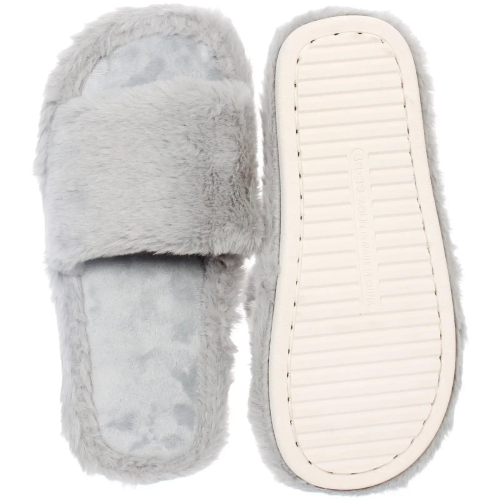 Тапочки женские домашние «HOME», цвет серый, р-р 38-39