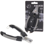 Когтерез для животных «ПРЕМИУМ - МОЙ БРО», прорезиненная ручка, с фиксатором, цвет серый/черный, 5.5*15.5см