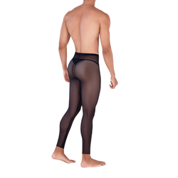 Мужские кальсоны черные полупрозрачные Pikante MANHOOD LONG JOHNS 033611
