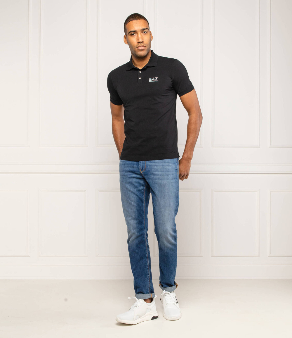Поло EA7 - черный(8NPF04 PJM5Z)