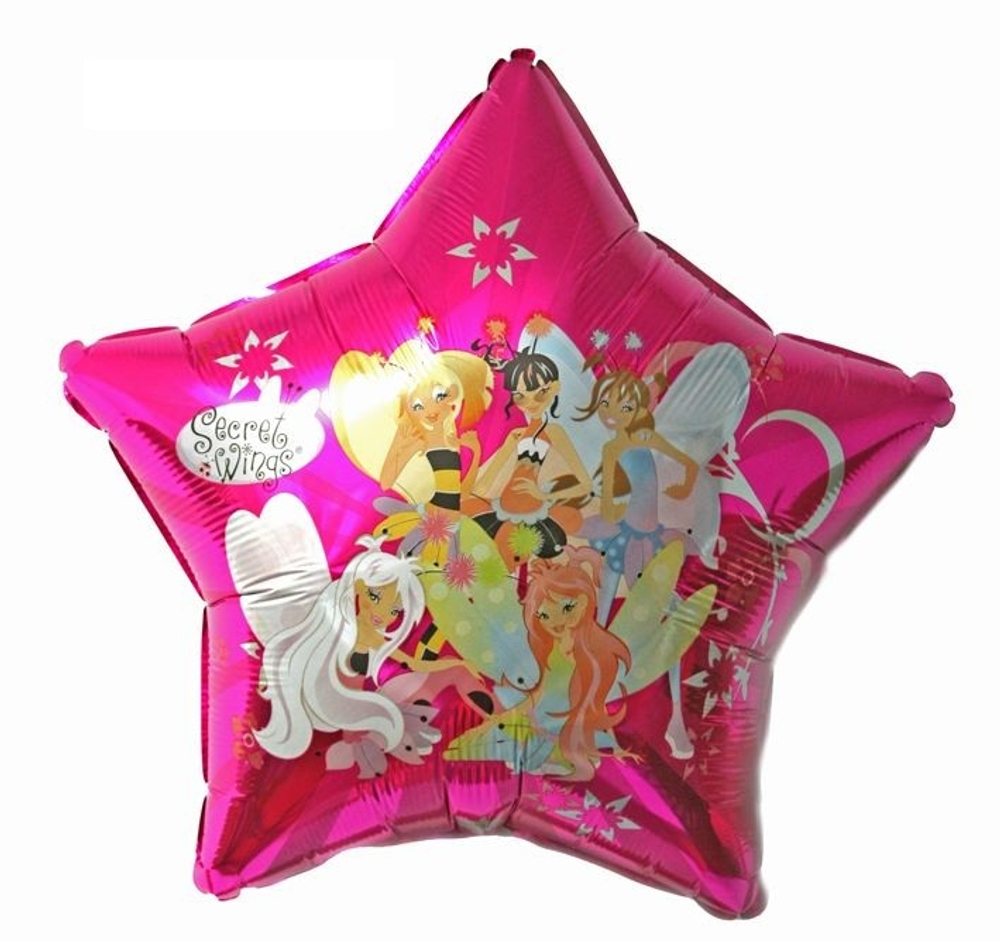 Ф 18" Звезда Феи Вингс Зеленый