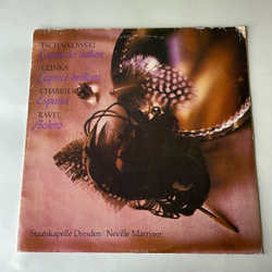 Винтажная виниловая пластинка LP Сборник Классической Музыки Чайковский, Глинка, Равель, Staatskapelle Dresden, Neville Marriner (ГДР 1985)