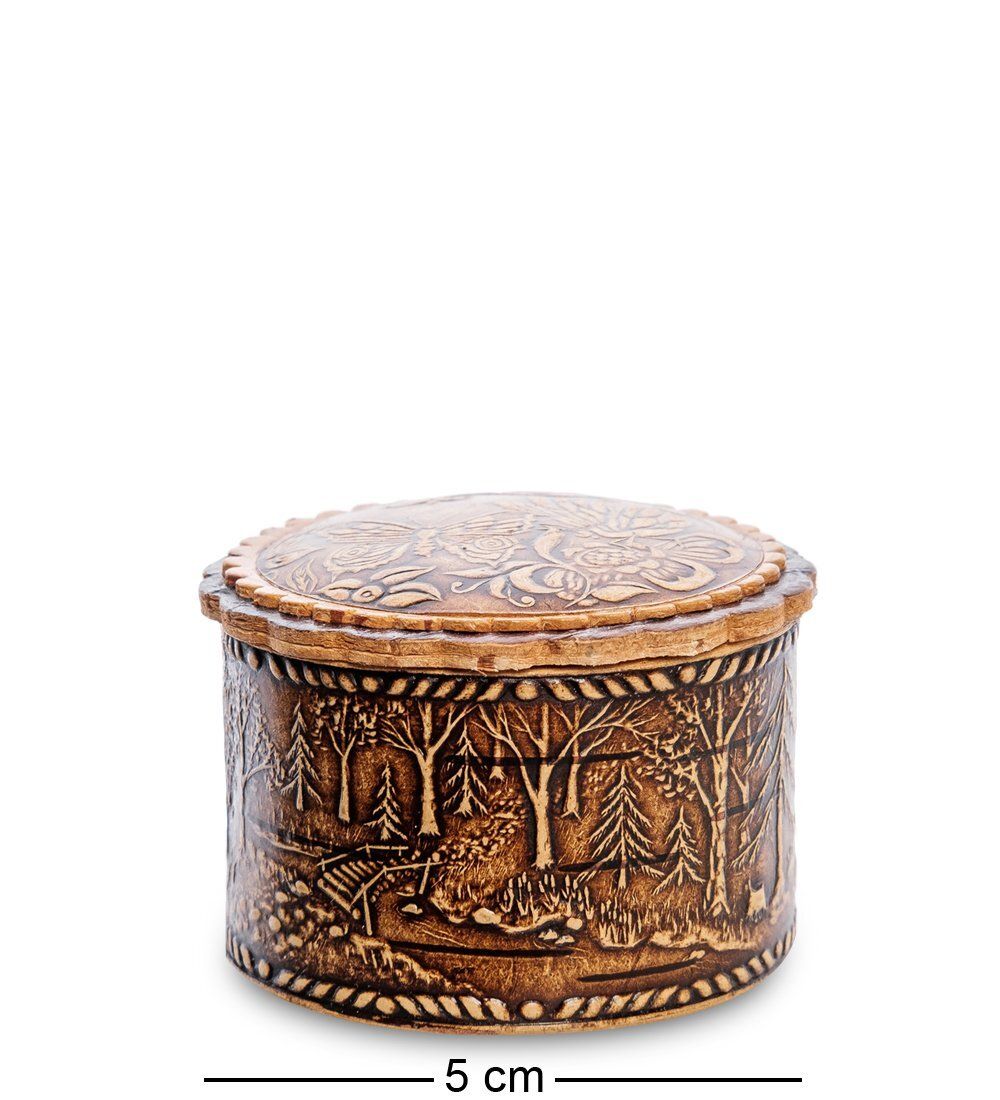 Народные промыслы BST-119 Шкатулка «Бабочки» мал. (береста)