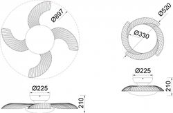 Светильник с вентилятором Mantra (люстры-вентиляторы) Aloha 8234
