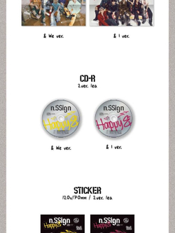 Альбом N.SSIGN - HAPPY & 2nd Mini Album 2 Version SET