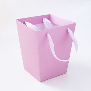 Коробка-пакет, цвет лиловый 15х15х9
