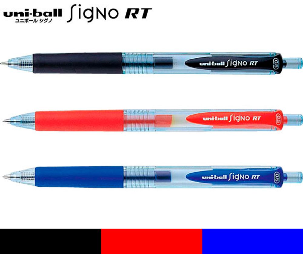 Гелевые ручки Uni-Ball Signo RT 0,5 мм EcoWriter UMN-105EW