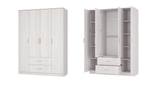 Шкаф 4-х створчатый Титан ясень белый