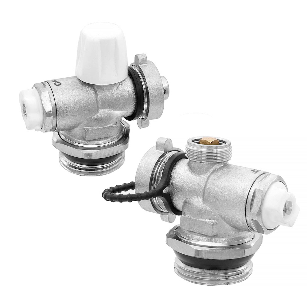 Концевой элемент для коллектора 1" с краном маевского  ViEiR  (60/2шт)