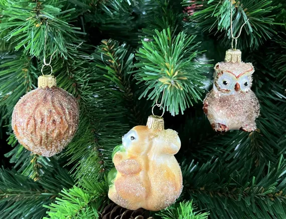 Набор стеклянных игрушек Лесной, 3 шт., Irena CO (63279)