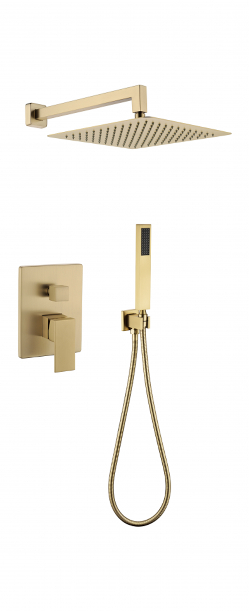Душевая система скрытого монтажа Grocenberg GB5089MG-3 Матовое золото